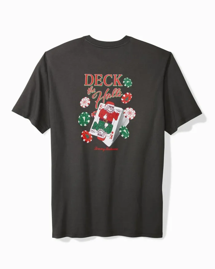 Tommy Bahama Shirts Deck The Halls Graphic TShirt Coal 8211 Men
