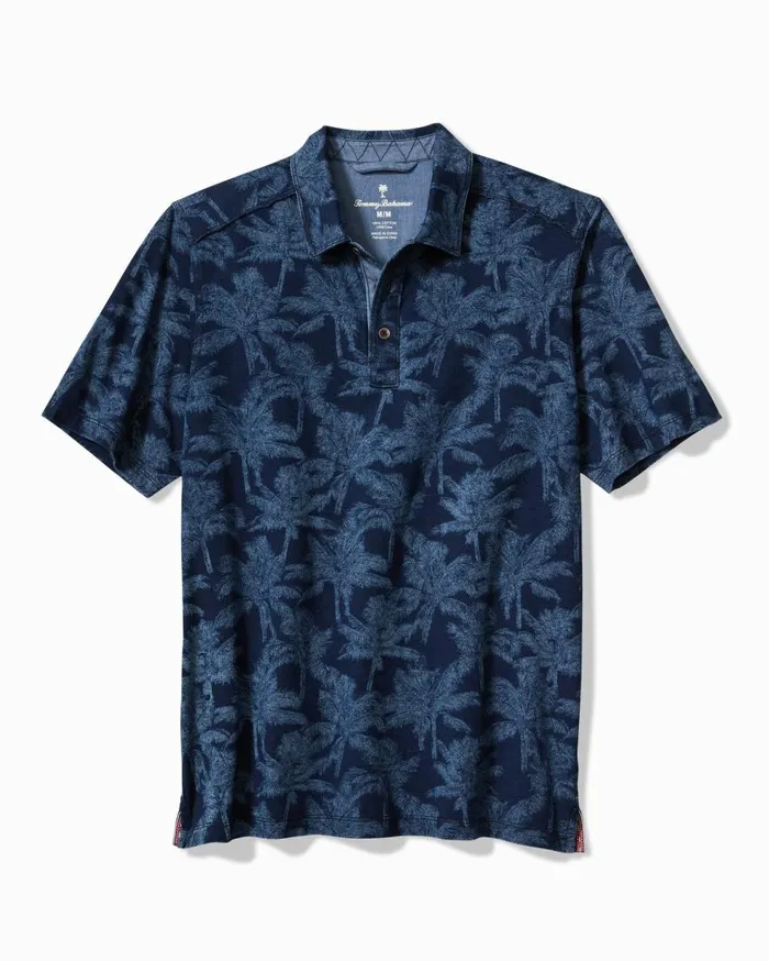 Tommy Bahama Shirts Palm Impressions Polo Indigo 8211 Men