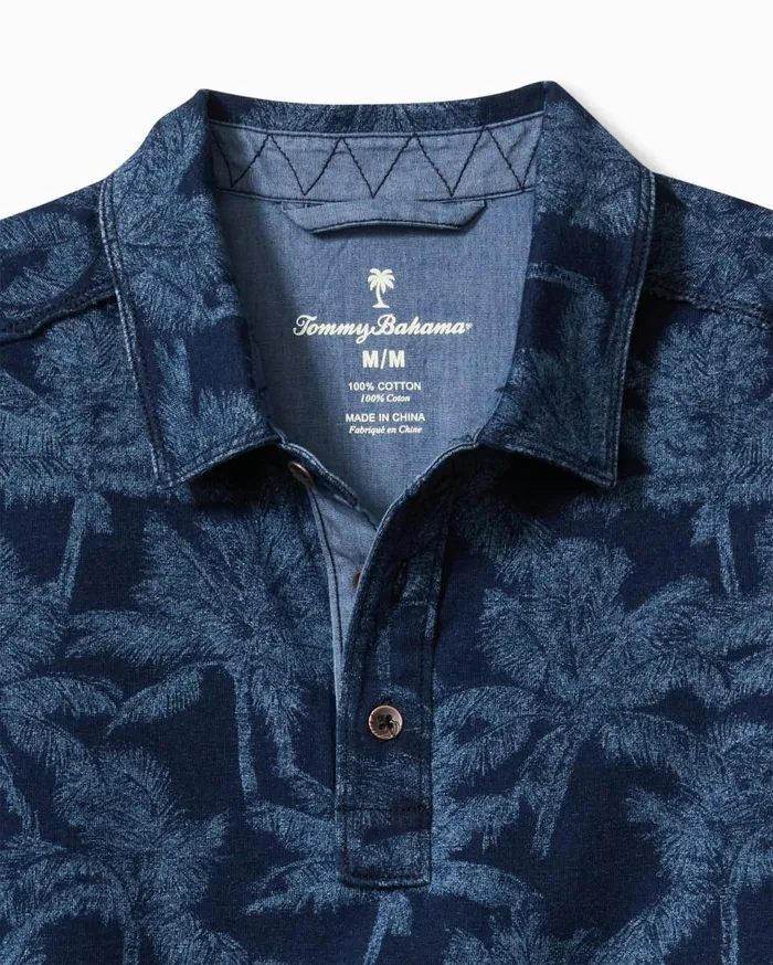 Tommy Bahama Shirts Palm Impressions Polo Indigo 8211 Men Tommy Bahama Shirts Palm Impressions Polo Indigo 8211 Men