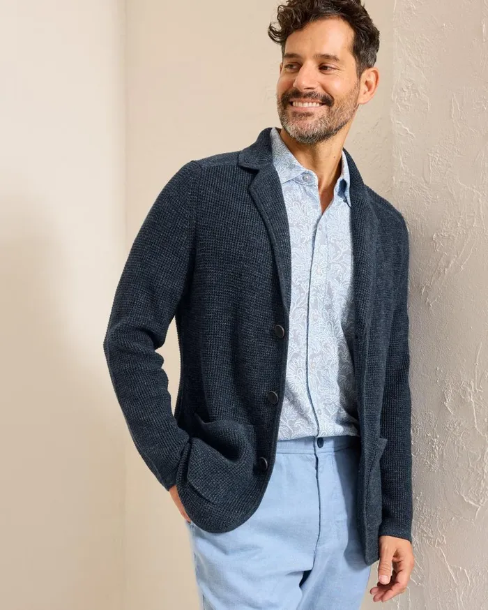 Tommy Bahama Sweaters Cityscape Sweater Blazer Ocean Deep 8211 Men Tommy Bahama Sweaters Cityscape Sweater Blazer Ocean Deep 8211 Men