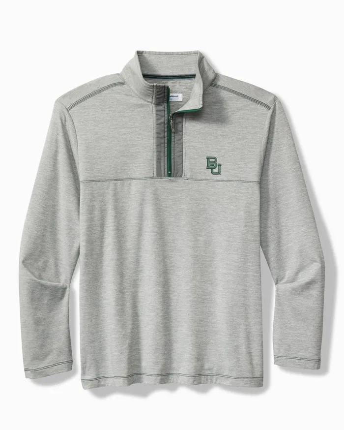 Tommy Bahama Sweatshirts Collegiate High Score HalfZip IslandZone Sweatshirt Baylor 8211 Men
