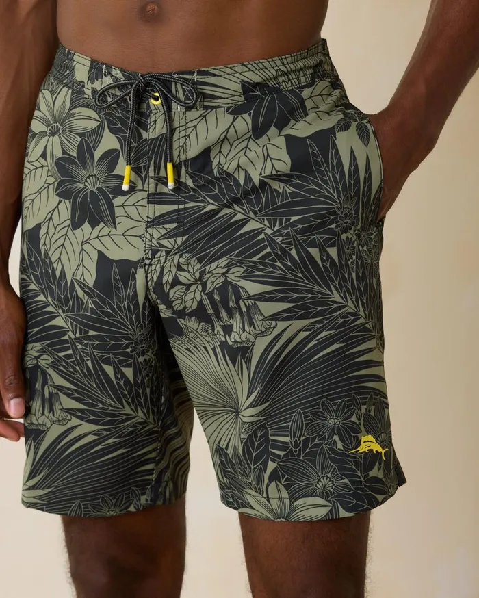 Tommy Bahama Swim and Boardshorts Baja Santiago Palms 9Inch Boardshorts Black 8211 Men Tommy Bahama Swim and Boardshorts Baja Santiago Palms 9Inch Boardshorts Black 8211 Men