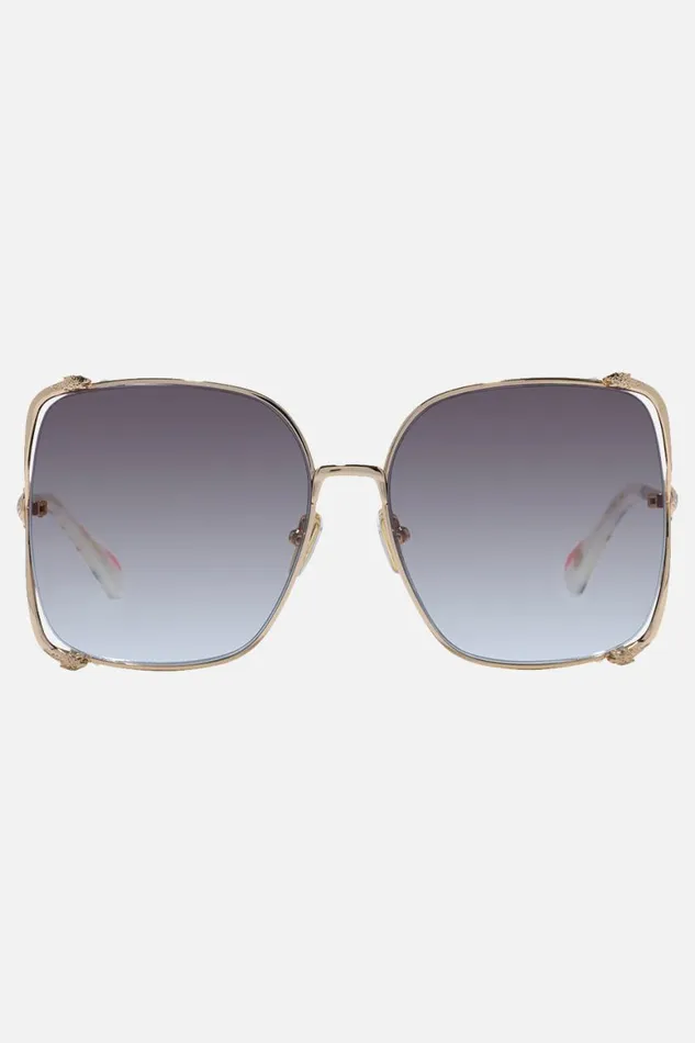 TOO GLAM TO GIVE A DAMN SUNGLASSES GOLD NUDE Gold Nude WomensMens Camilla Sunglasses