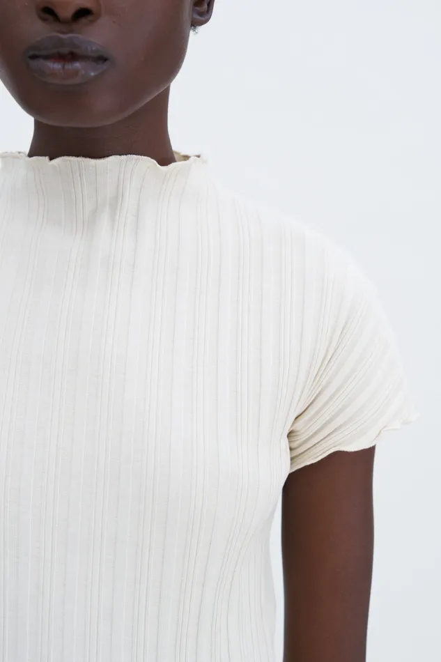 Tops and TShirts Rib Cap Sleeve Top Weathered White 8211 filippak Women Tops and TShirts Rib Cap Sleeve Top Weathered White 8211 filippak Women