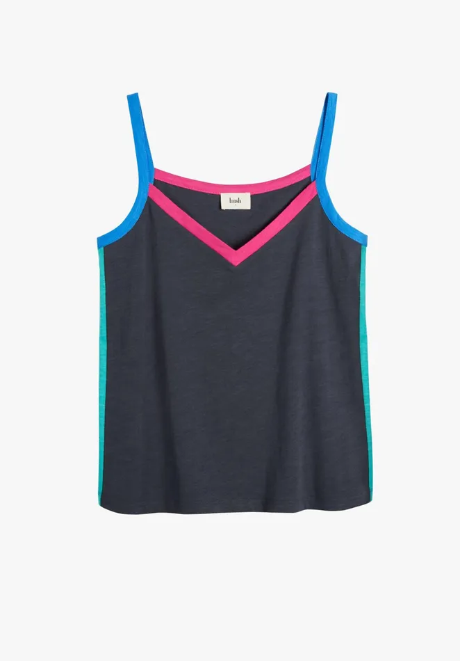 Tops and TShirts Women Hush Astrid Vest Top Washed Blackmulti
