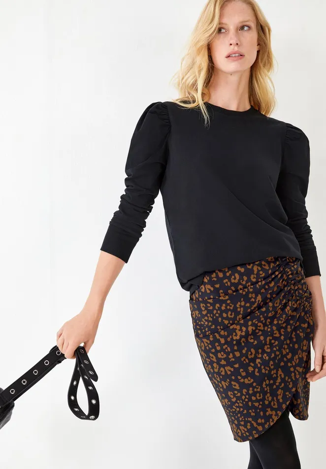 Tops and TShirts Women Hush Bella Puff Sleeve Top Black