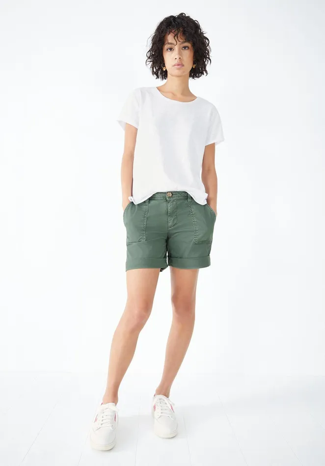 Tops and TShirts Women Hush Cali Cotton Slub Crew Tee White