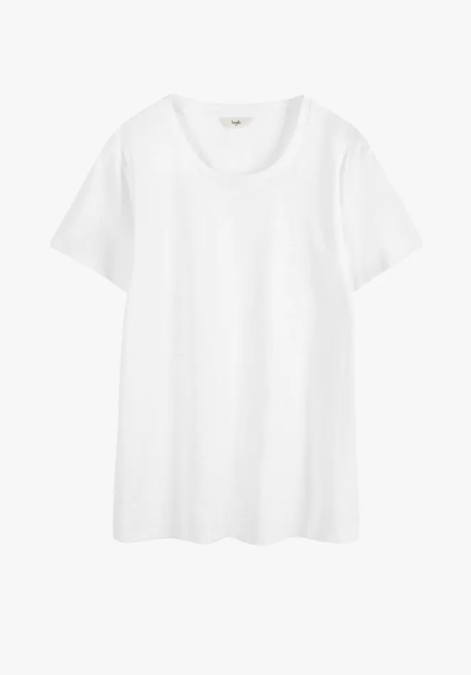 Tops and TShirts Women Hush Cali Cotton Slub Crew Tee White