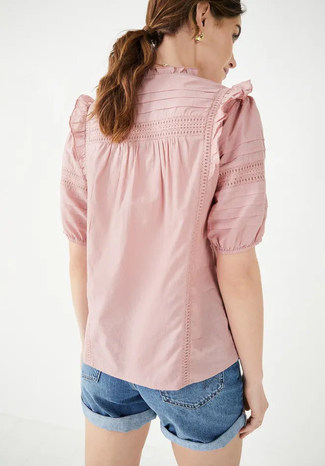Tops and TShirts Women Hush Hailey Frilled Top Woodrose Purple