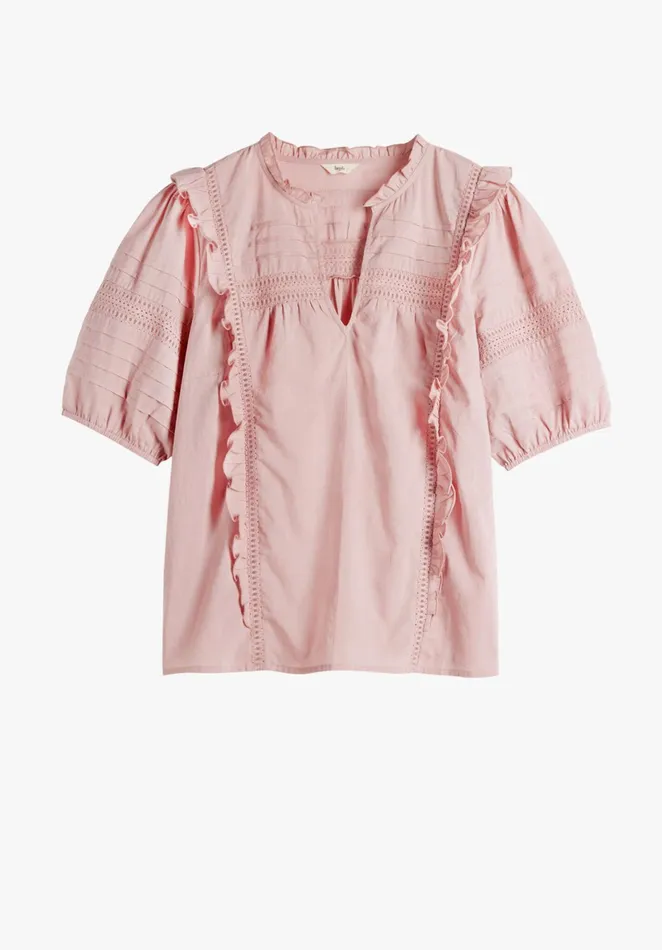 Tops and TShirts Women Hush Hailey Frilled Top Woodrose Purple