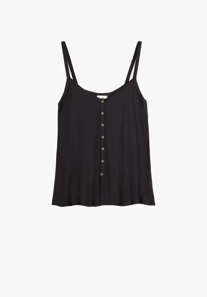 Tops and TShirts Women Hush Marilie Button Through Vest Black