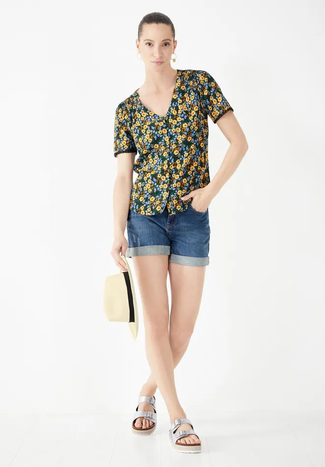 Tops and TShirts Women Hush Merica Top Dark Pop Foral