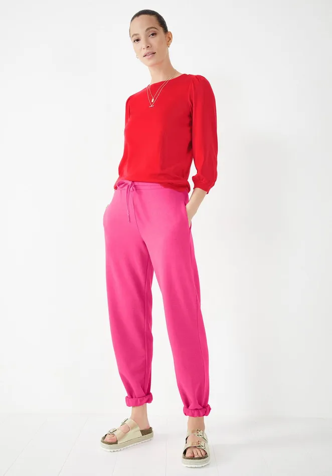 Tops and TShirts Women Hush Mimi Puff Sleeve TShirt Red