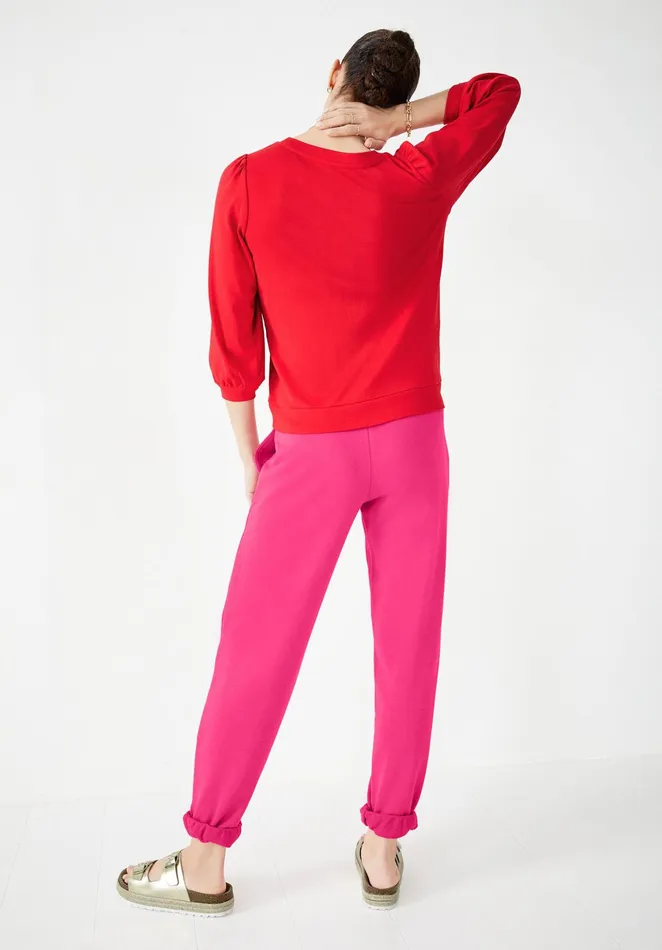 Tops and TShirts Women Hush Mimi Puff Sleeve TShirt Red