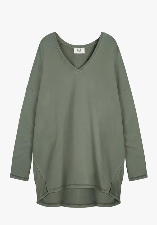 Tops and TShirts Women Hush V Neck Jersey Top Khaki