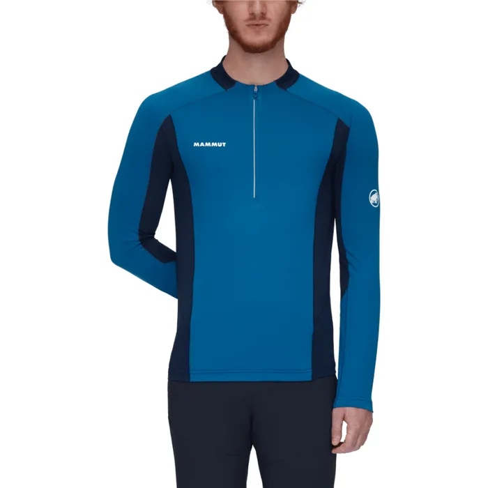Tops Men Mammut Aenergy FL Half Zip Longsleeve Deep Icemarine Tops Men Mammut Aenergy FL Half Zip Longsleeve Deep Icemarine