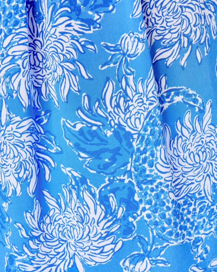 Tops WomenHome and Gifts Lilly Pulitzer Elsa Silk Top Boca Blue Croc And Lock It Tops WomenHome and Gifts Lilly Pulitzer Elsa Silk Top Boca Blue Croc And Lock It