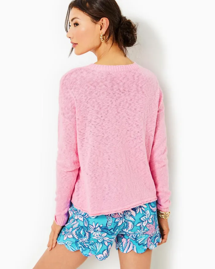 Tops WomenHome and Gifts Lilly Pulitzer Pippy Sweater Peony Pink Soak Up The Sun Intarsia