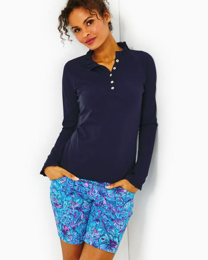 Tops WomenHome and Gifts Lilly Pulitzer UPF 50 Luxletic Hutton Polo True Navy Tops WomenHome and Gifts Lilly Pulitzer UPF 50 Luxletic Hutton Polo True Navy