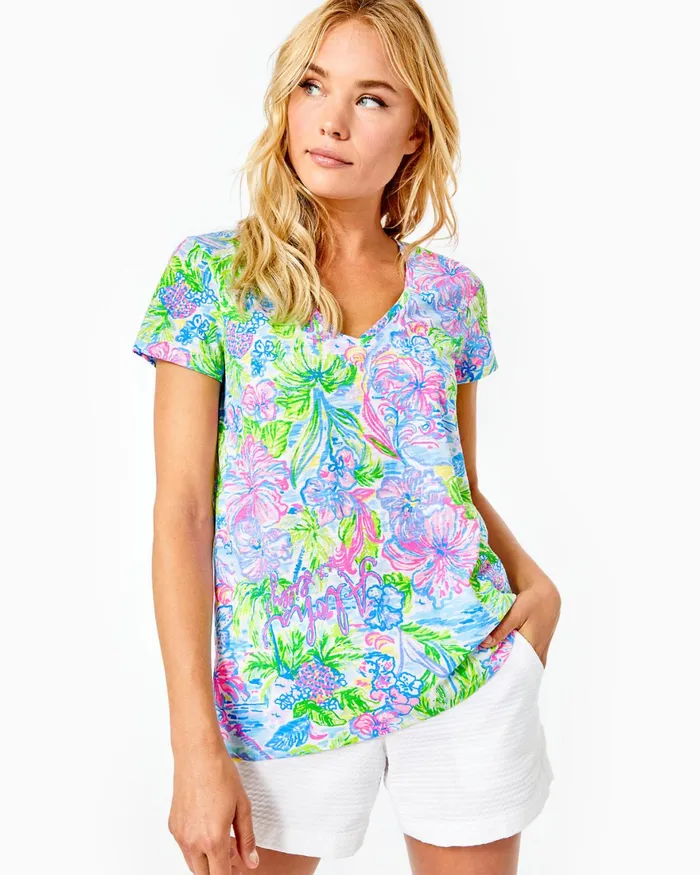 Tops Women Lilly Pulitzer Etta VNeck Top Multi Lilly Loves Hawaii Tops Women Lilly Pulitzer Etta VNeck Top Multi Lilly Loves Hawaii