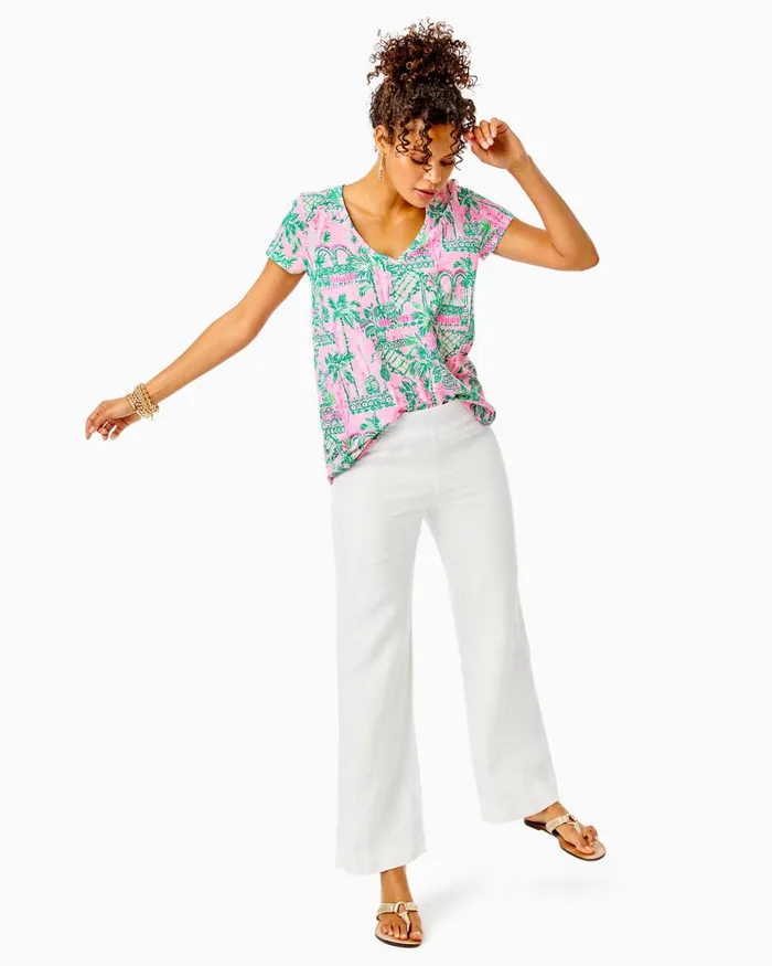 Tops Women Lilly Pulitzer Geanie Button Down Top Frenchie Blue Tops Women Lilly Pulitzer Geanie Button Down Top Frenchie Blue