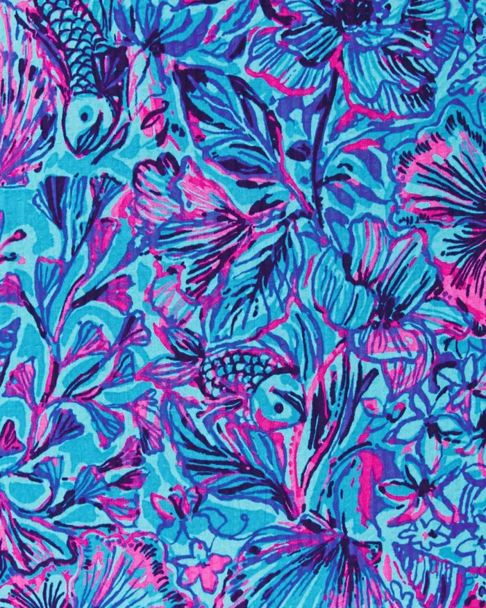 Tops Women Lilly Pulitzer Rilynn Long Sleeve Cotton Top Breakwater Blue Shells N Bells Tops Women Lilly Pulitzer Rilynn Long Sleeve Cotton Top Breakwater Blue Shells N Bells