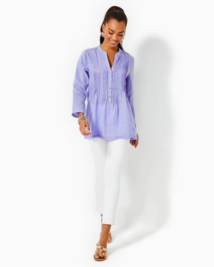 Tops Women Lilly Pulitzer Sarasota Tunic Top Lillys Lilac Tops Women Lilly Pulitzer Sarasota Tunic Top Lillys Lilac
