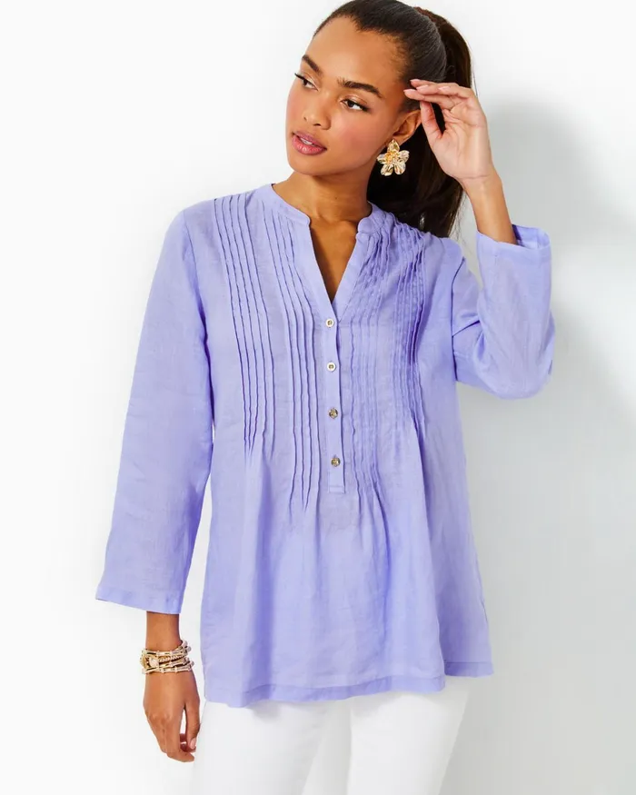 Tops Women Lilly Pulitzer Sarasota Tunic Top Lillys Lilac Tops Women Lilly Pulitzer Sarasota Tunic Top Lillys Lilac