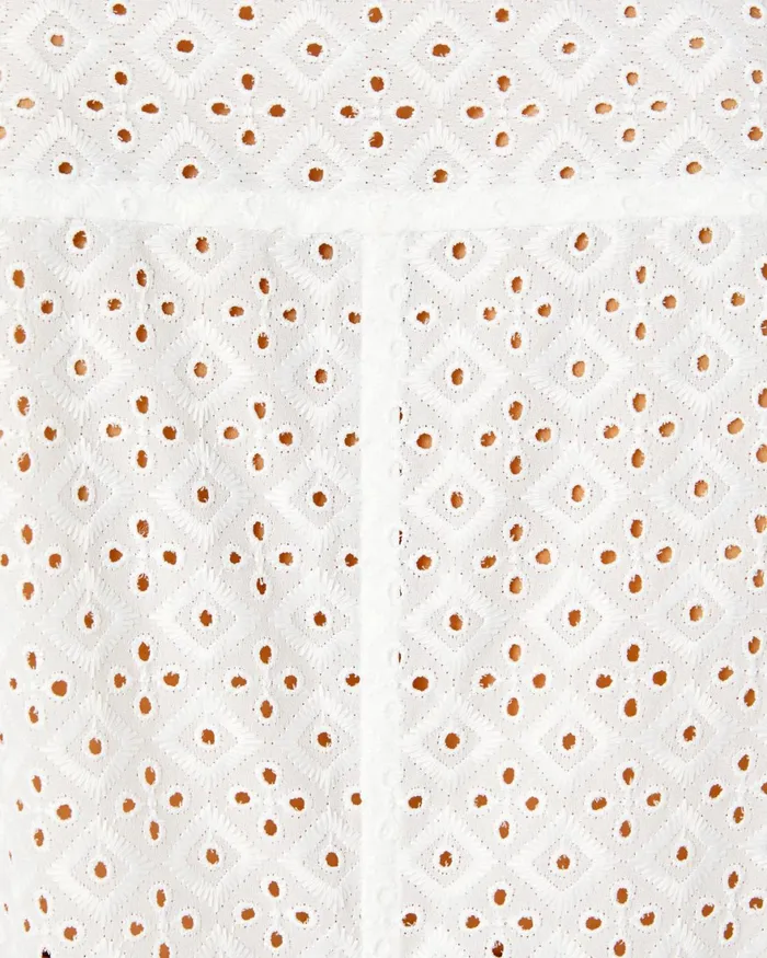 Tops Women Lilly Pulitzer Sea Breeze Eyelet Button Down Top Resort White Ditsy Diamond Poly Eyelet Tops Women Lilly Pulitzer Sea Breeze Eyelet Button Down Top Resort White Ditsy Diamond Poly Eyelet