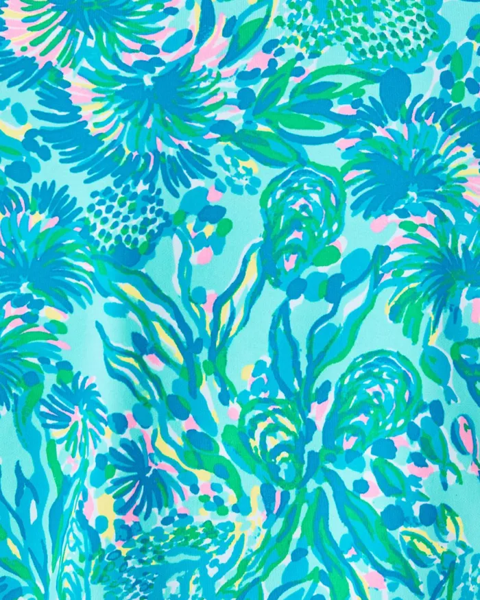 Tops Women Lilly Pulitzer UPF 50 ChillyLilly Marlena Button Down Top Surf Blue Coral Of The Story Tops Women Lilly Pulitzer UPF 50 ChillyLilly Marlena Button Down Top Surf Blue Coral Of The Story