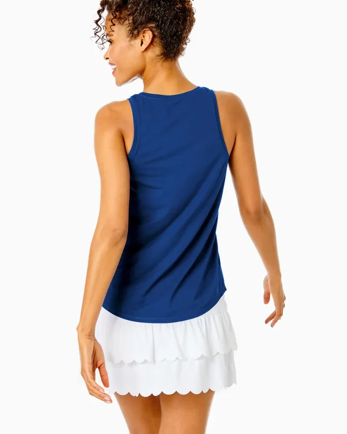 Tops Women Lilly Pulitzer UPF 50 Luxletic Westley Tank Top Oyster Bay Navy