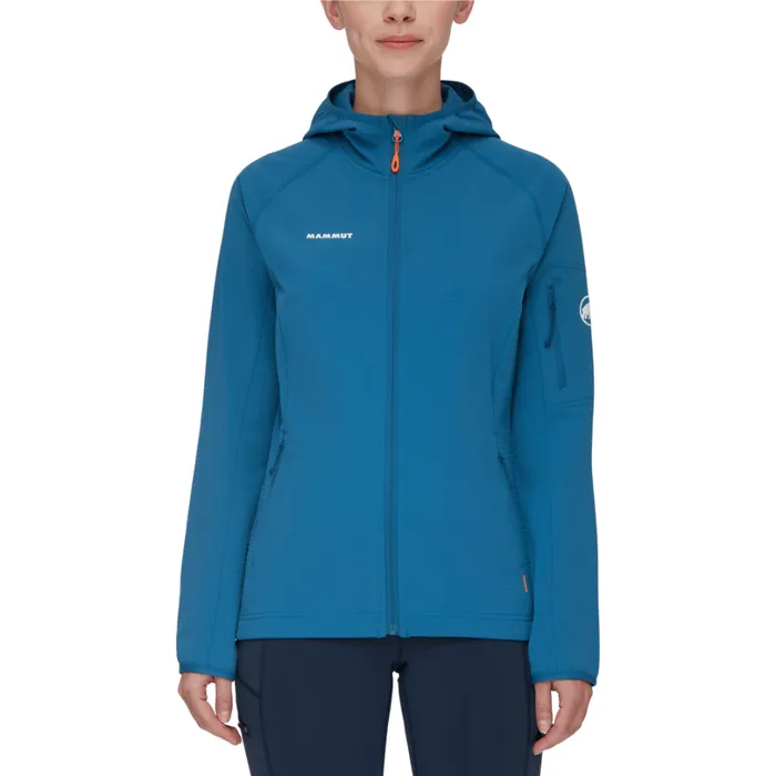 Tops Women Mammut Madris Light ML Hooded Jacket Deep Ice Tops Women Mammut Madris Light ML Hooded Jacket Deep Ice