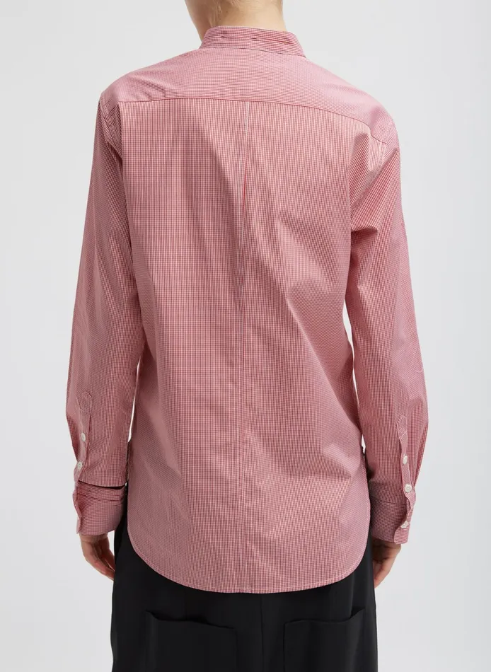 Tops Women Tibi Mini Check Shirting Detached Slim Shirt