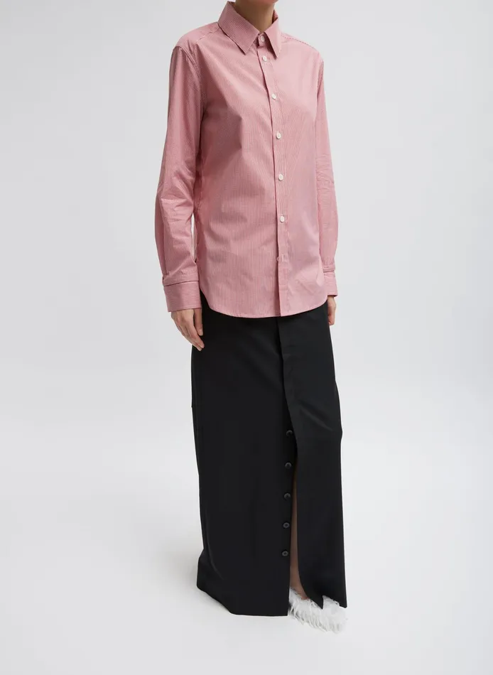 Tops Women Tibi Mini Check Shirting Detached Slim Shirt