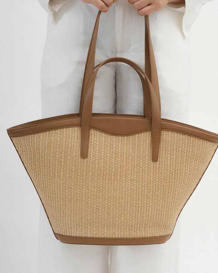 TOTES Papi tote bag caramel raffia 8211 jomercer Women TOTES Papi tote bag caramel raffia 8211 jomercer Women