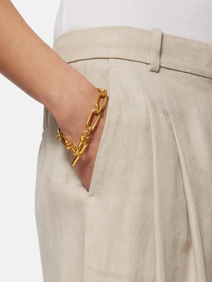 Trombone Link Bracelet Gold Women Jigsaw Party