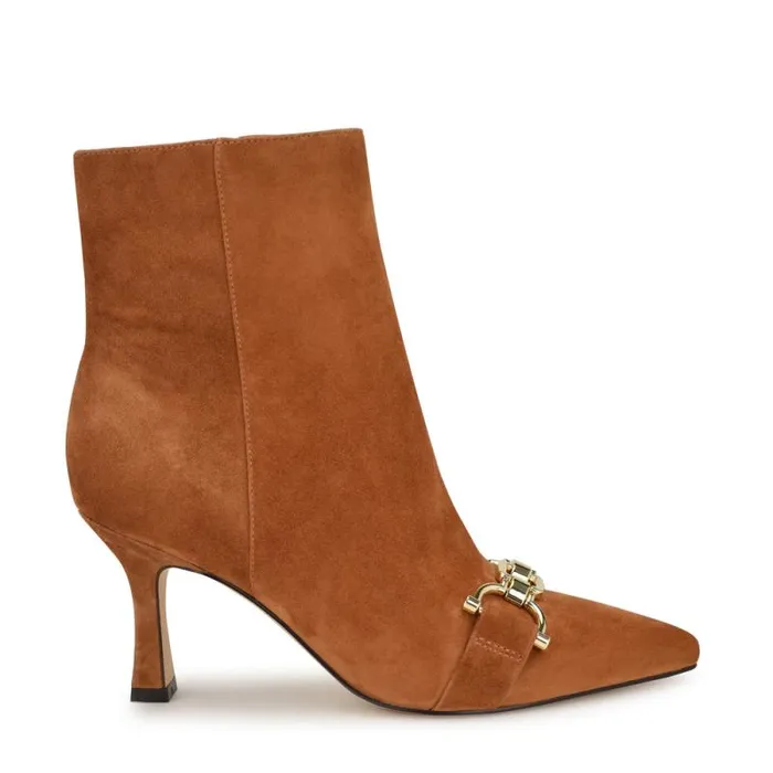 Trotte Dress Booties Natural Suede Women Nine West Boots and Booties