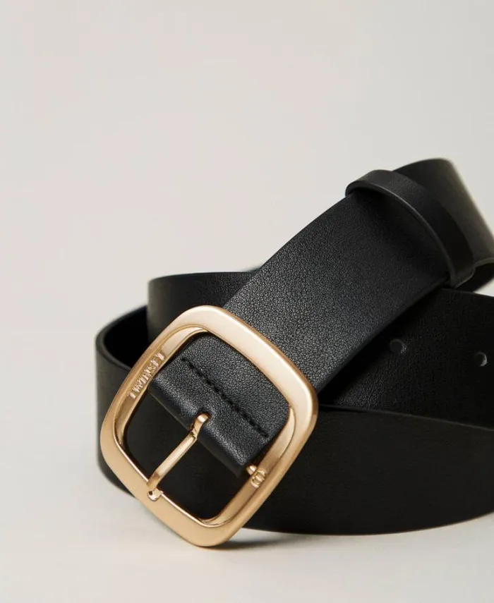 Twinset Belts Belt With Square Buckle Black 8211 Accessories