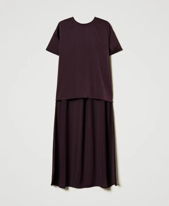 Twinset Blouses And Shirts Satin And Georgette Asymmetric Blouse Potent Purple 8211 Clothing