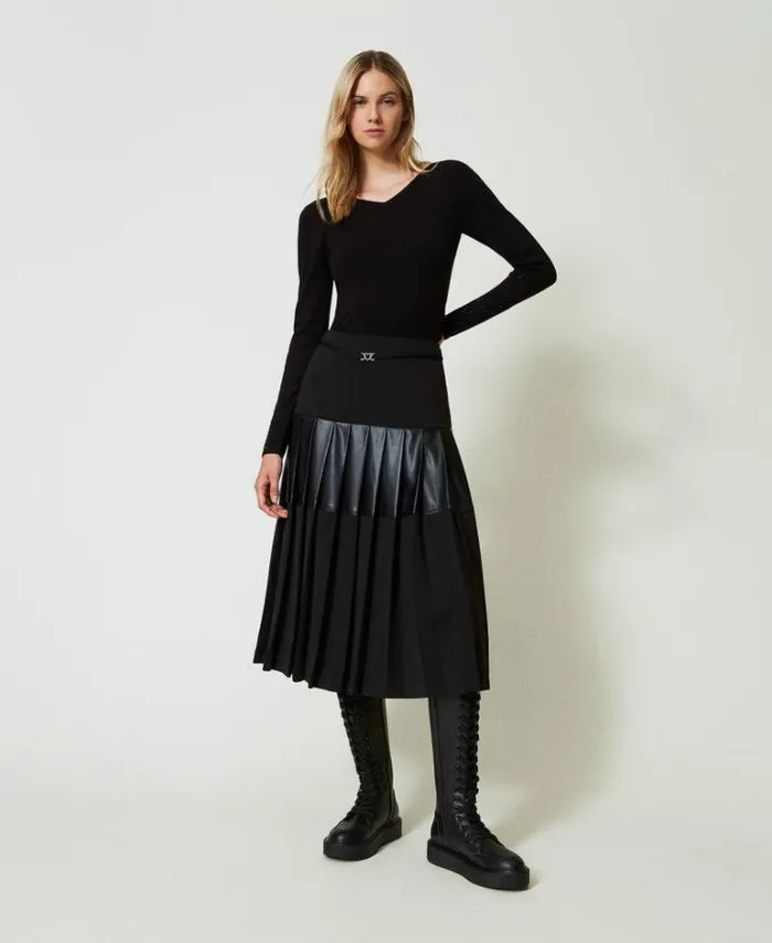 Twinset Jumpers And Cardigans Jumper With Fadeout Rhinestones Black 8211 Clothing