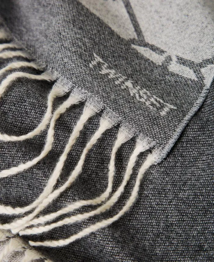Twinset Scarves Jacquard Stole With Oval T Black 8211 Accessories