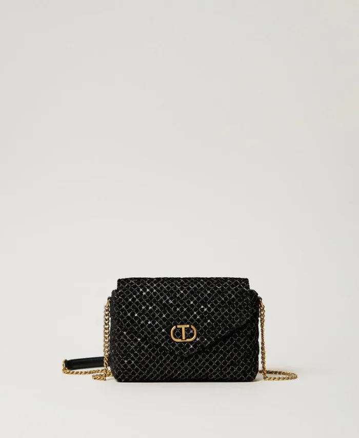 Twinset Shoulder Bags 039Dreamy039 Small Embroidered Velvet Shoulder Bag Black 8211 Bags Twinset Shoulder Bags 039Dreamy039 Small Embroidered Velvet Shoulder Bag Black 8211 Bags