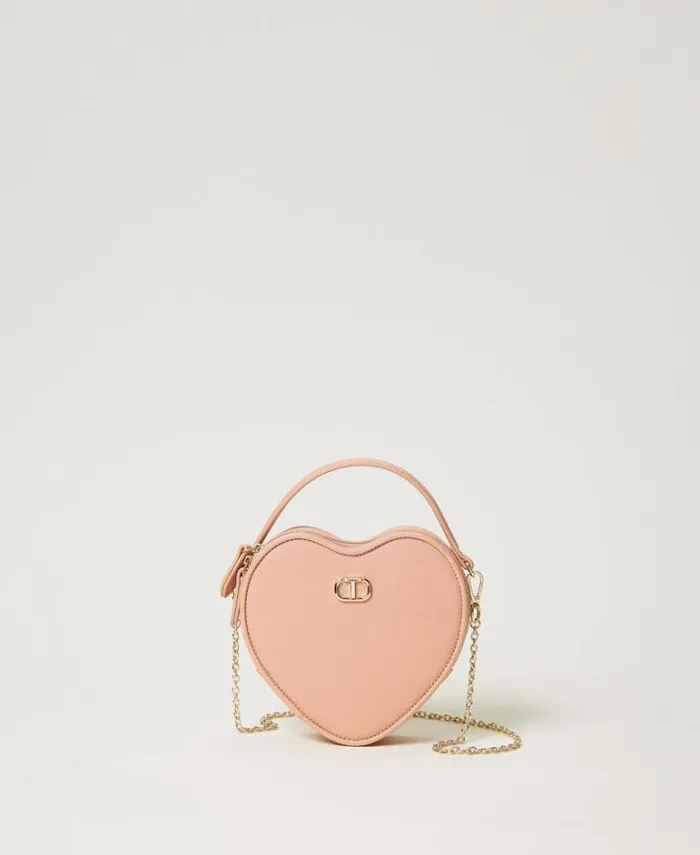 Twinset Shoulder Bags Mon Amour Heartshaped Shoulder Bag Powder Pink 8211 Bags