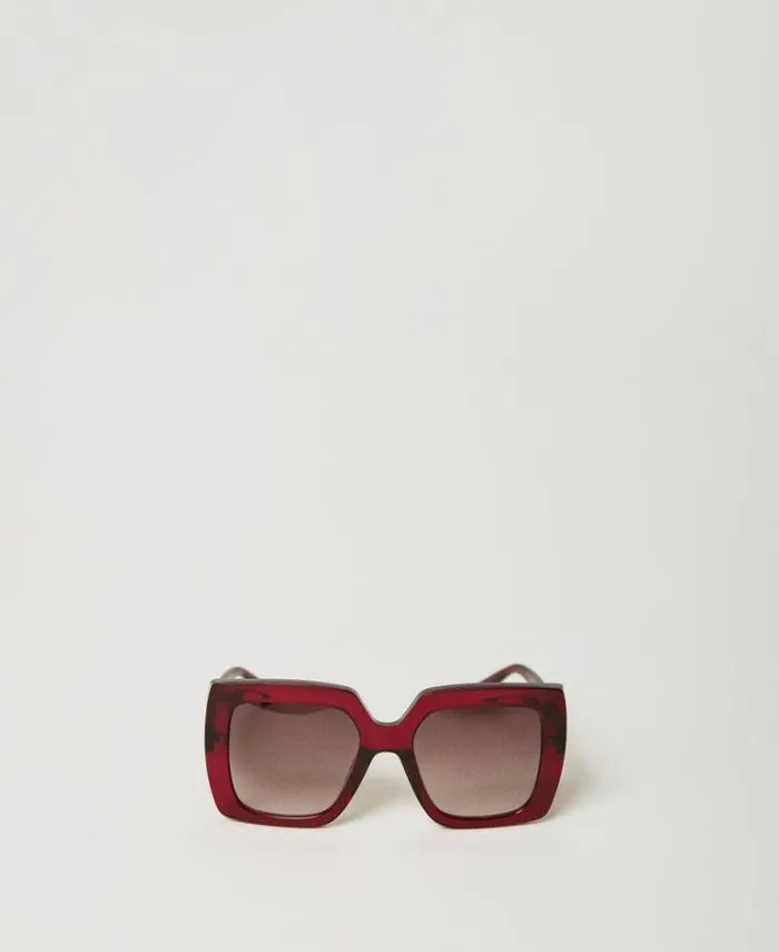 Twinset Sunglasses Oversized Square Sunglasses Shiny Transparency Raspberry 8211 Accessories Twinset Sunglasses Oversized Square Sunglasses Shiny Transparency Raspberry 8211 Accessories