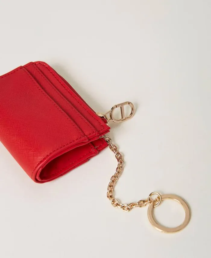 Twinset Wallets And Keyrings Card Holder With Zip And Keyring Poppy Red 8211 Accessories