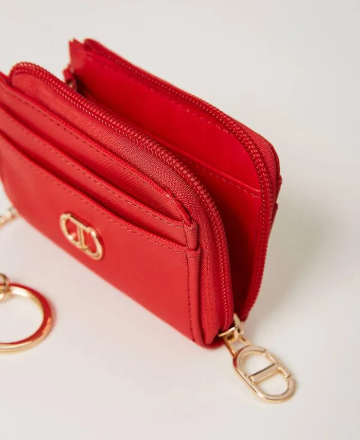 Twinset Wallets And Keyrings Card Holder With Zip And Keyring Poppy Red 8211 Accessories