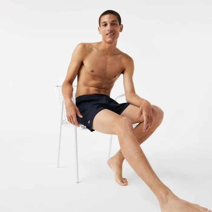 Underwear and Socks Men Lacoste Men039s 3Pack Striped Boxers Navy Blue White Blue 82150