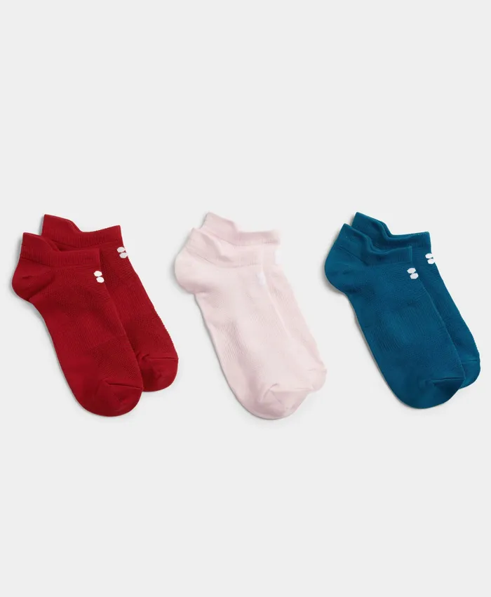 Underwear Sweaty Betty Women Lightweight Trainer Socks 3 Pack Cascade Blue
