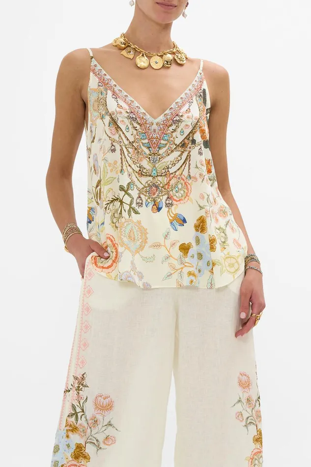 V NECK CAMI IN HONOUR OF HEIRLOOMS In Honour Of Heirlooms Womens Camilla Cami Tops
