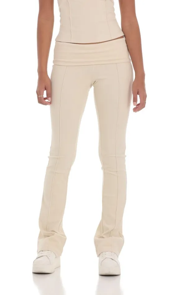 Velour Two Piece Set Cream Women LUCY IN THE SKY Loungewear Velour Two Piece Set Cream Women LUCY IN THE SKY Loungewear
